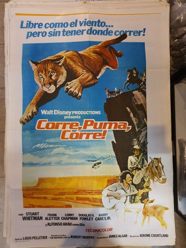 Antiguo Afiche De Cine Orig.-w.disney-corre Puma,corre-2378