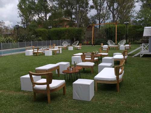 Imagen 10 de 10 de Alquiler Livings Rusticos Puff Calefaccion Gazebo Banquetas