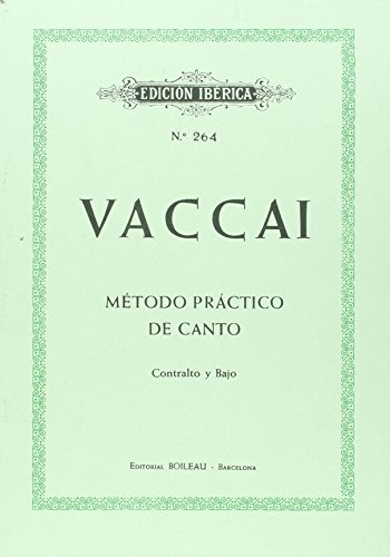 Metodo De Canto Contralto Y Bajo  - Vaccai Nicola