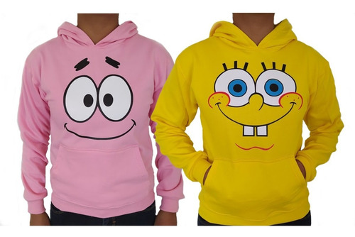 Duo 2 Sudaderas Bob Esponja Y Patricio Pareja Amigos Novios 