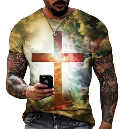 Bb Dios Religión Cristo Jesús Cruz Impresión 3d Playeras