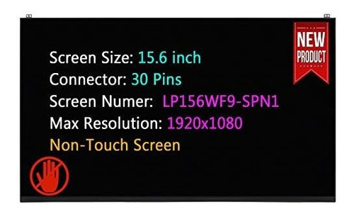 Pantalla Lcd De Reemplazo Btselss 15.6' Para Lp156wf8 -negro