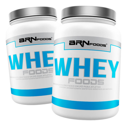 Combo 2x Whey Protein 900g - Brn Foods Full Sabor Morango