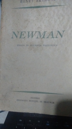 Newman Ensayo De Biografía Psicológica  Henry Bremond