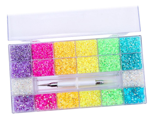 5000x Nail Art Flat Back Nail 20 Rejillas 25cmx10cm