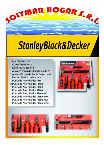 Juego De Herramientas Black&decker 16 Piezas Hdt51-902-la