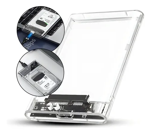 Case Externo HDD/SSD XZhang USB 3.0 Transparente SATA 2.5 Notebook