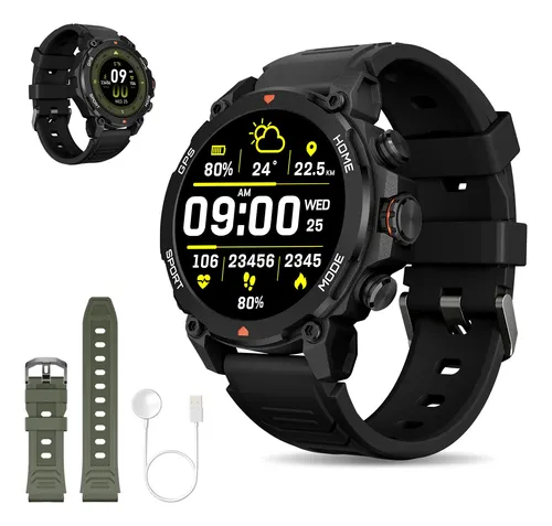 Relógio Smartwatch Esportivo Aurafit Gps Tela 1.43 Amoled