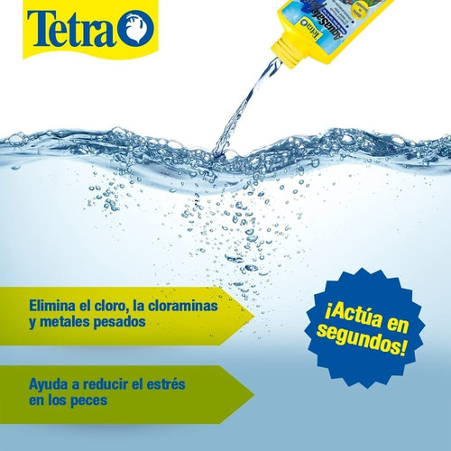 Imagen 3 de 10 de Tetra Aquasafe Plus 250ml Acondicionador Acuario Anticloro