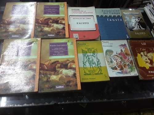 Estanislao Del Campo Lote X 5 Libros Fausto Poesía Gauchesca