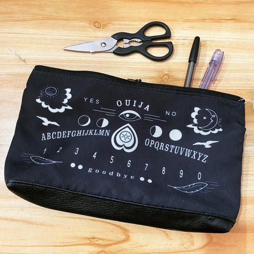 Bolsa Textil Multiusos Ouija Lapicera Cosmetiquera Tilichera