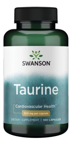 Taurina Swanson 500 Mg 100 Caps Taurine Sabor Sin Sabor