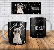 Comprar Plantillas Sublimar Tazas Los Odio A Todos Negras Gato