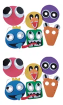 Comprar Antifaces Caretas Goma Eva Rainbow Friends  X10 Cotillon 