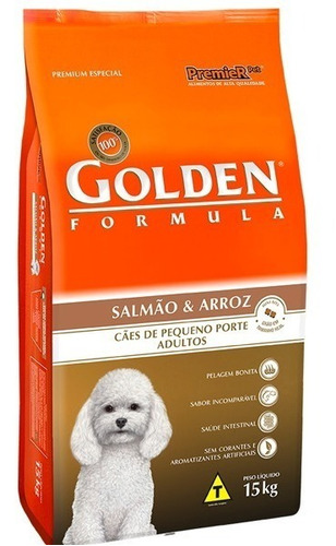 Ração Golden Mini Bits Salmão E Arroz Para Cães Adultos 15kg