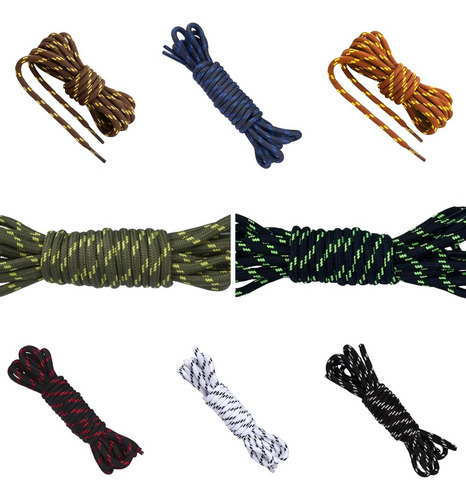 8 Cordones Cordón Redondo 160cm Zapatilla Trekking Outdoor