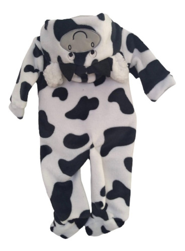 Imagen 2 de 5 de Kigurumi Bebé Mameluco Con Gorro Disfraz Kawaii Cute Vaquita