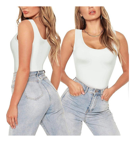 Body Con Cuello En V Para Mujer Con Control De Barriga