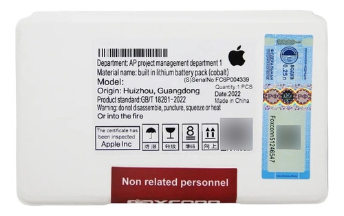 Batería Apple iPhone 12 / 12 Pro Foxconn C / Flex Original (Reacondicionado)