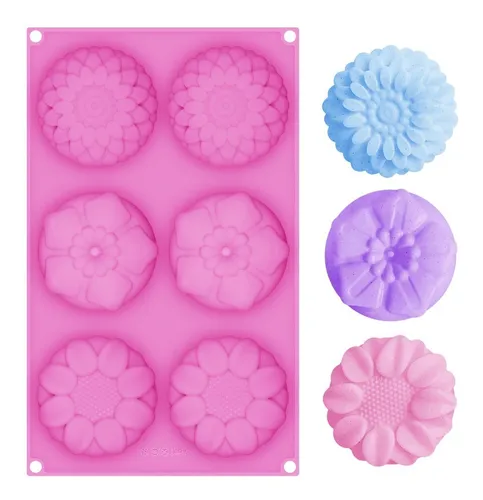 comprar Molde Silicón Flores Velas Jabón Gelatina Chocolate Floral