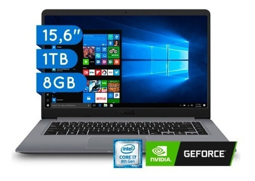 Laptop Asus Vivobook 15.6  Core I7 8va Generación 1tb 8gb Nv