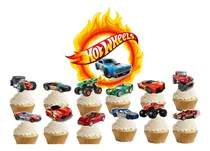 Comprar Topper Cupcake Adorno Pinchos Muffins X12 Hot Wheels