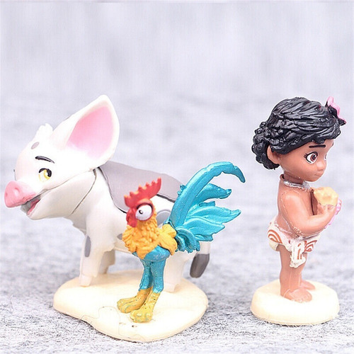 6 Pçs/set Moana Action Figure Modelo Boneca Brinquedo