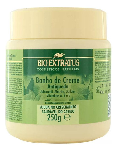Banho De Creme Antiqueda Jaborandi 250 G Bio Extratus