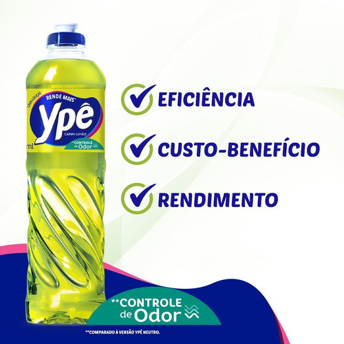 Detergente Líquido Capim Limão Ypê 500ml