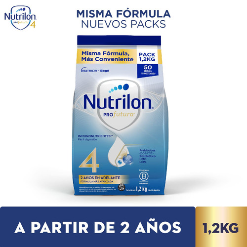 Leche Nutrilon 4 En Polvo Profutura Pouch X 1,2 Kg