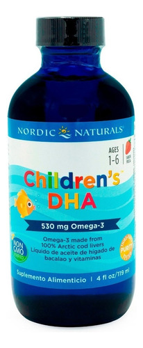 Líquido infantil Nordic Naturals Dha Omega 3 para crianças