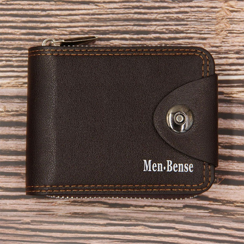 Set De Hombre Cartera Tarjetero Porta Llaves Y Pluma Color Café