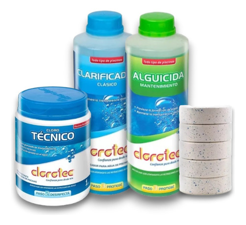 Kit Clorotec Para Mantenimiento De Piscinas Revestidas (p3a)