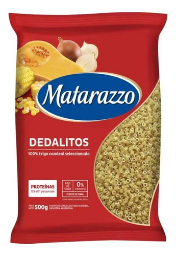 Fideo Dedalito Matarazzo Táper Rectangular Colores Vario