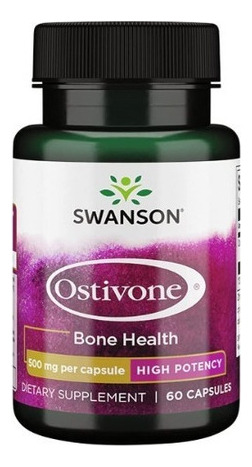 Swanson Ostivone Alta Potencia 500mg Para Huesos 60 Caps Sabor Sin Sabor