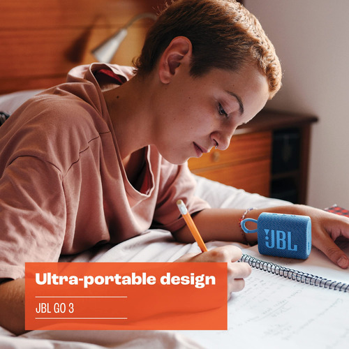 Altavoz Bluetooth Portátil Jbl Go 3 Eco Waterproof Azul