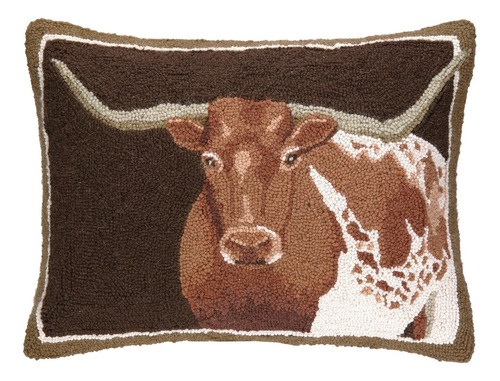 Longhorn Hook Pillow, 16 By 22inch, Multicolor