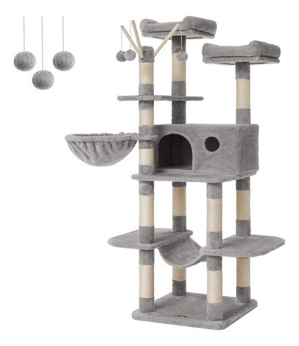 Feandrea Arbol Para Gatos, Torre Grande Para Gatos, 64.6 Pul