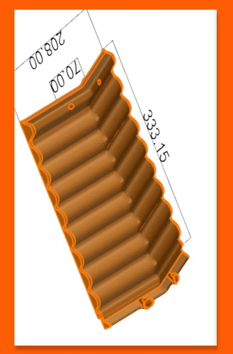 Pingadeira Capa De Muro Rufo Plástica Resistente Kit 06 Pç