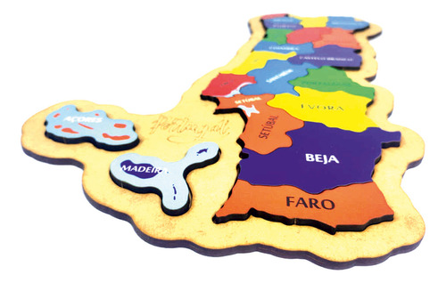 Mapa De Portugal Quebra-cabeça Educativo