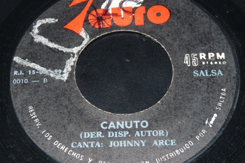 Jch- Johnny Arce Canuto Salsa Guagunaco 45 Rpm Peru