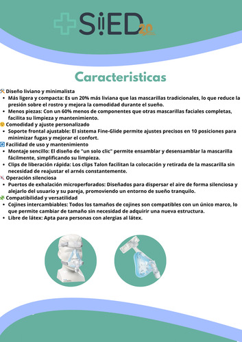 Mascarilla Buconasal Para Cpap Amara Gel De Adulto Philips L