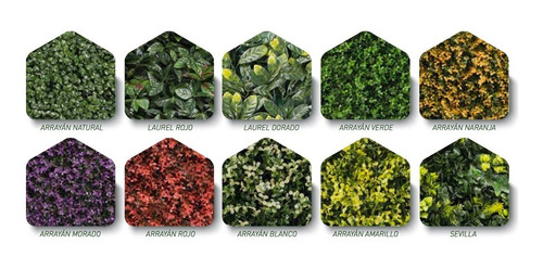 Follaje Artificial, Muros Verdes Arrayan Naranja