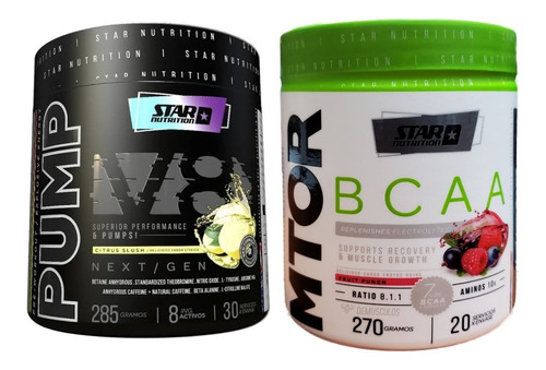 Mtor Bcaa  270 Gr Star Nutrition + Pump V8 285 Grs Promo