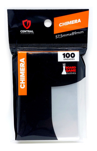 Central Board Game 100 Sleeves Formato Chimera 57,5 X 89mm
