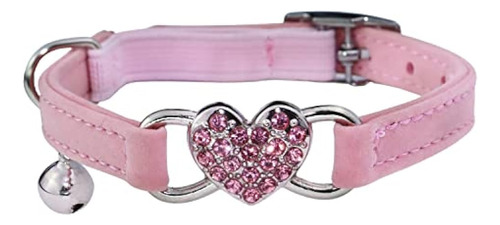 Wdpaws Heart Bling Cat Collar Con Cinturón De Seguridad Y Ca