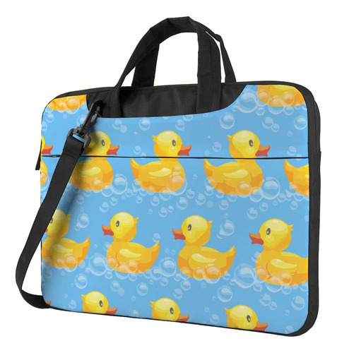 Estuche Para Portatil Pato Goma Pintura Burbuja Bolso Hombro