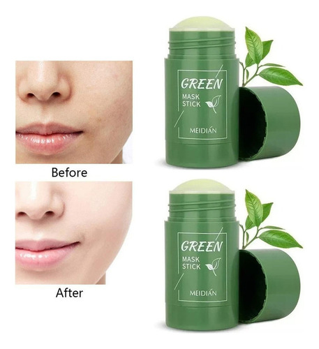 2 Peças De Rímel Green Mask Stick Para Limpeza De Pele H