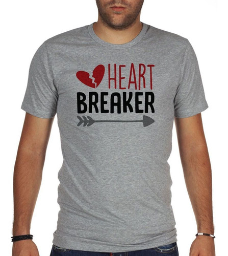 Remera De Hombre Frase Heart Breaker Rompedor Corazones