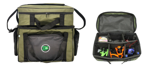 Bolsa Pesca Apetrecho Connection Com Porta Carretilhas Verde